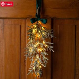 Misty Pine Lighted Holiday Greenery Swag